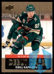 2021-22 UD Series 1 Debut Dates Gold #DD-25 Kirill Kaprizov - Minnesota Wild